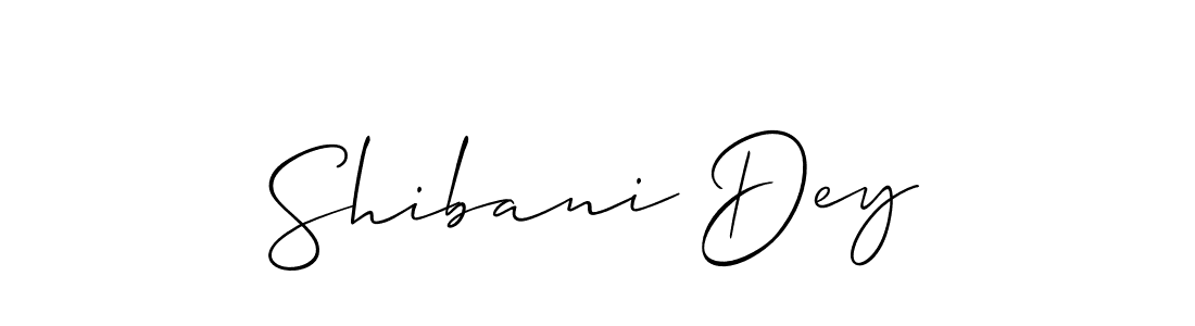 It looks lik you need a new signature style for name Shibani Dey. Design unique handwritten (Allison_Script) signature with our free signature maker in just a few clicks. Shibani Dey signature style 2 images and pictures png