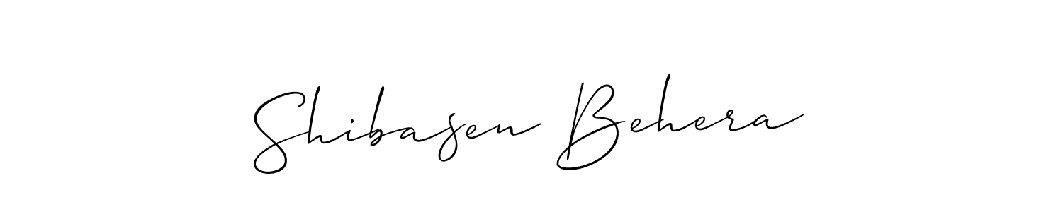 Make a beautiful signature design for name Shibasen Behera. With this signature (Allison_Script) style, you can create a handwritten signature for free. Shibasen Behera signature style 2 images and pictures png
