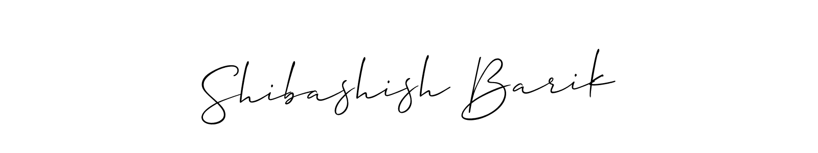 How to make Shibashish Barik signature? Allison_Script is a professional autograph style. Create handwritten signature for Shibashish Barik name. Shibashish Barik signature style 2 images and pictures png