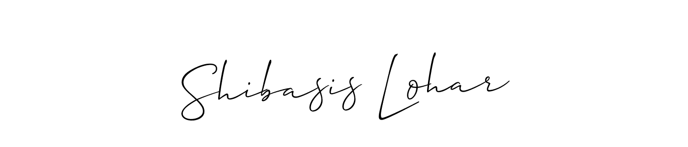 The best way (Allison_Script) to make a short signature is to pick only two or three words in your name. The name Shibasis Lohar include a total of six letters. For converting this name. Shibasis Lohar signature style 2 images and pictures png