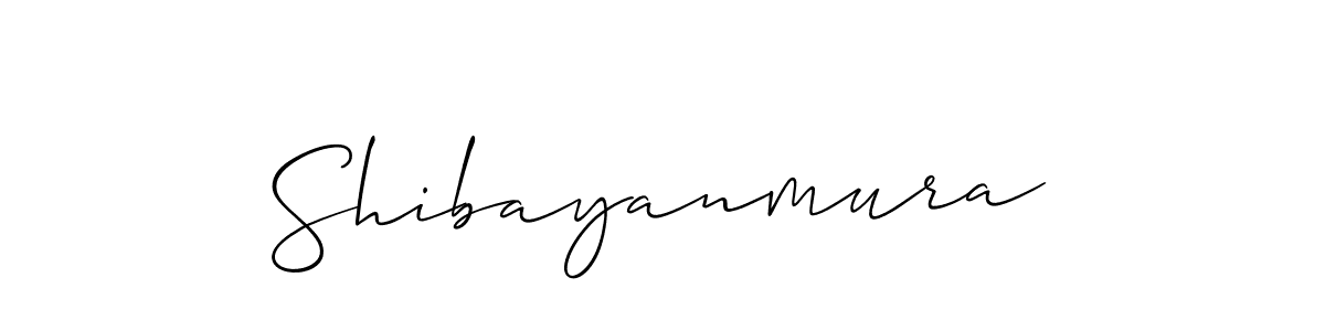 How to make Shibayanmura signature? Allison_Script is a professional autograph style. Create handwritten signature for Shibayanmura name. Shibayanmura signature style 2 images and pictures png