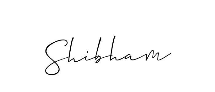 Create a beautiful signature design for name Shibham. With this signature (Allison_Script) fonts, you can make a handwritten signature for free. Shibham signature style 2 images and pictures png