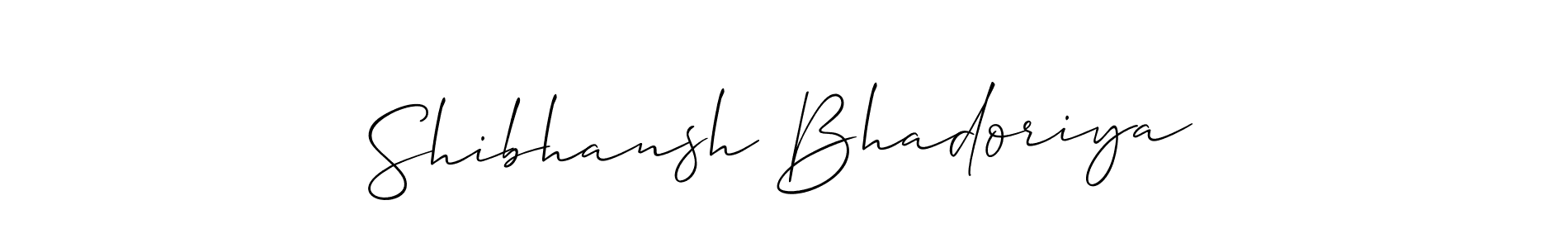 This is the best signature style for the Shibhansh Bhadoriya name. Also you like these signature font (Allison_Script). Mix name signature. Shibhansh Bhadoriya signature style 2 images and pictures png