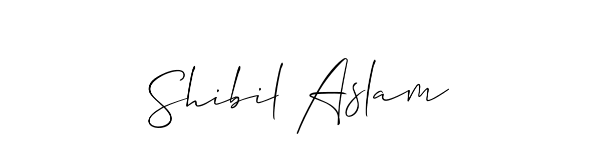 How to make Shibil Aslam name signature. Use Allison_Script style for creating short signs online. This is the latest handwritten sign. Shibil Aslam signature style 2 images and pictures png