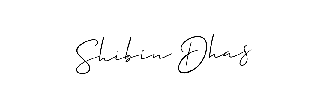 Also we have Shibin Dhas name is the best signature style. Create professional handwritten signature collection using Allison_Script autograph style. Shibin Dhas signature style 2 images and pictures png