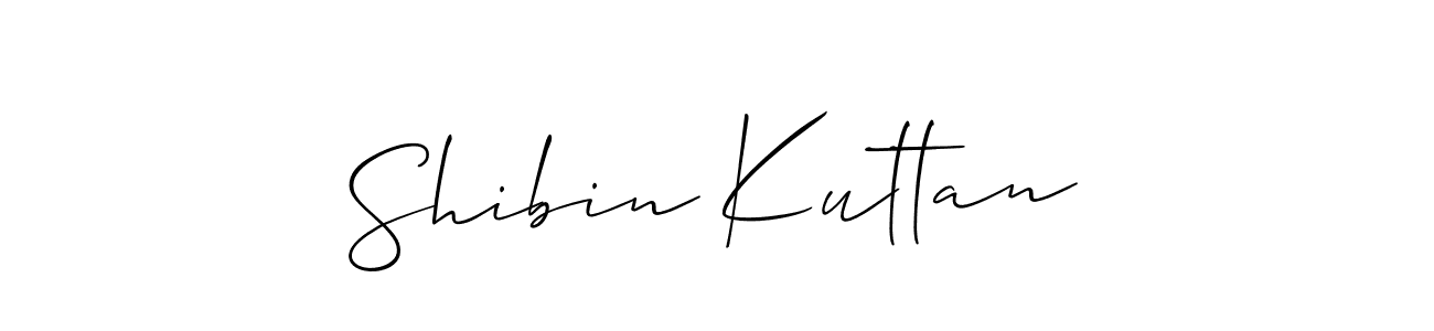 Use a signature maker to create a handwritten signature online. With this signature software, you can design (Allison_Script) your own signature for name Shibin Kuttan. Shibin Kuttan signature style 2 images and pictures png