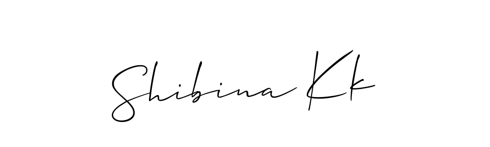 Make a beautiful signature design for name Shibina Kk. With this signature (Allison_Script) style, you can create a handwritten signature for free. Shibina Kk signature style 2 images and pictures png