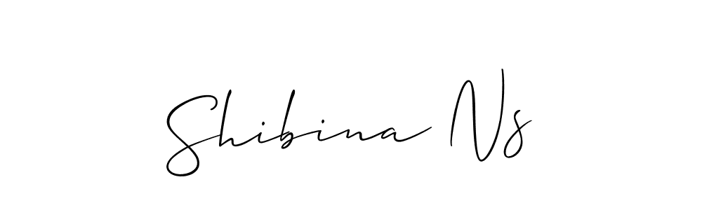 It looks lik you need a new signature style for name Shibina Ns. Design unique handwritten (Allison_Script) signature with our free signature maker in just a few clicks. Shibina Ns signature style 2 images and pictures png