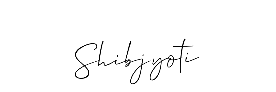 How to make Shibjyoti signature? Allison_Script is a professional autograph style. Create handwritten signature for Shibjyoti name. Shibjyoti signature style 2 images and pictures png
