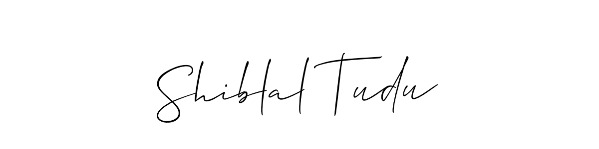 Design your own signature with our free online signature maker. With this signature software, you can create a handwritten (Allison_Script) signature for name Shiblal Tudu. Shiblal Tudu signature style 2 images and pictures png