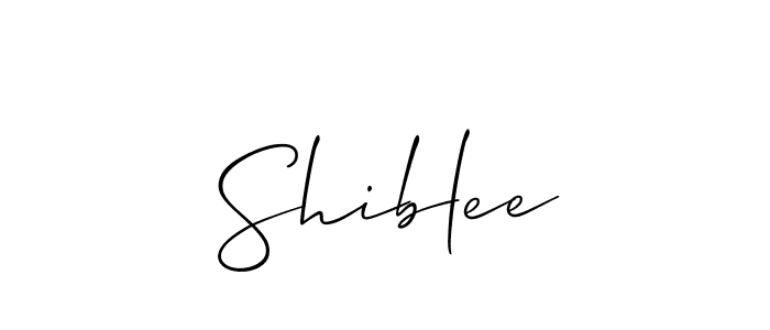 Use a signature maker to create a handwritten signature online. With this signature software, you can design (Allison_Script) your own signature for name Shiblee. Shiblee signature style 2 images and pictures png