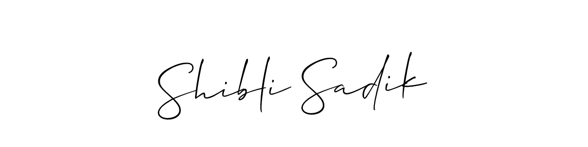 if you are searching for the best signature style for your name Shibli Sadik. so please give up your signature search. here we have designed multiple signature styles  using Allison_Script. Shibli Sadik signature style 2 images and pictures png