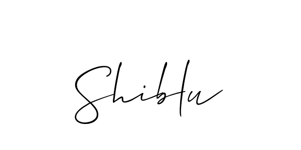 How to make Shiblu signature? Allison_Script is a professional autograph style. Create handwritten signature for Shiblu name. Shiblu signature style 2 images and pictures png