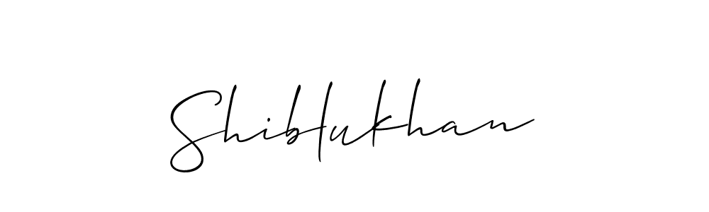 Make a beautiful signature design for name Shiblukhan. With this signature (Allison_Script) style, you can create a handwritten signature for free. Shiblukhan signature style 2 images and pictures png