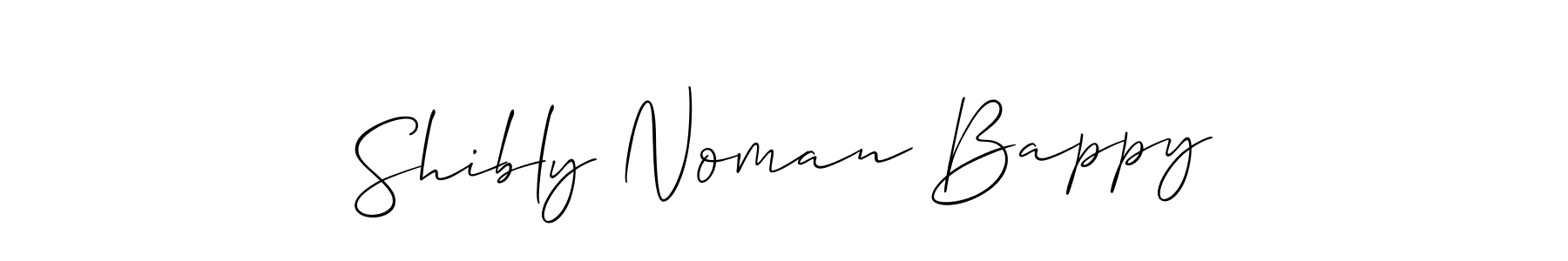 How to make Shibly Noman Bappy name signature. Use Allison_Script style for creating short signs online. This is the latest handwritten sign. Shibly Noman Bappy signature style 2 images and pictures png