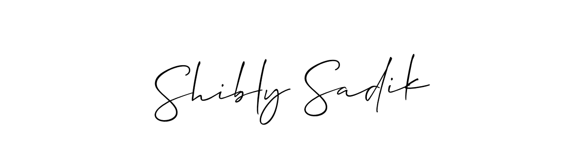 Design your own signature with our free online signature maker. With this signature software, you can create a handwritten (Allison_Script) signature for name Shibly Sadik. Shibly Sadik signature style 2 images and pictures png