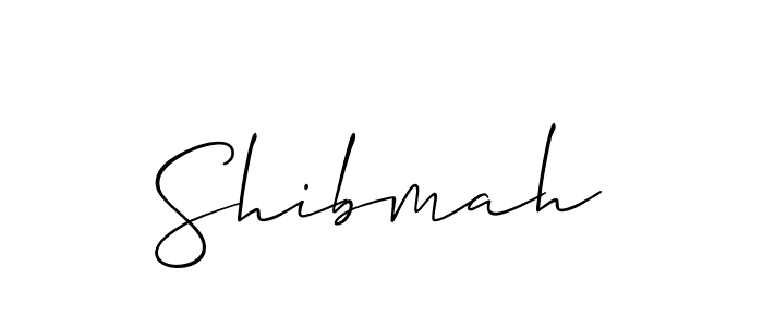 Use a signature maker to create a handwritten signature online. With this signature software, you can design (Allison_Script) your own signature for name Shibmah. Shibmah signature style 2 images and pictures png