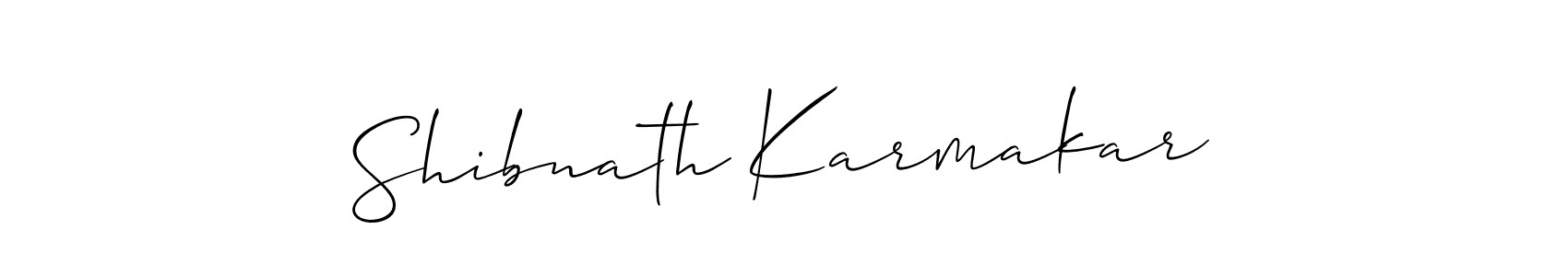 The best way (Allison_Script) to make a short signature is to pick only two or three words in your name. The name Shibnath Karmakar include a total of six letters. For converting this name. Shibnath Karmakar signature style 2 images and pictures png