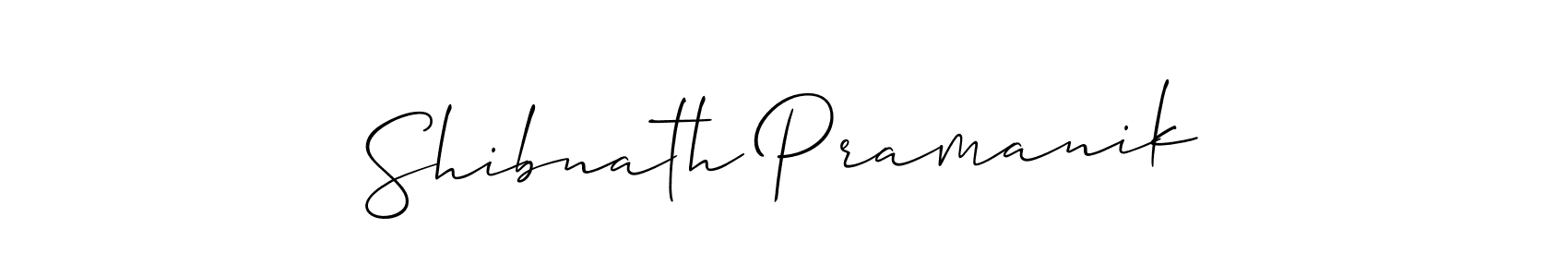 Make a beautiful signature design for name Shibnath Pramanik. With this signature (Allison_Script) style, you can create a handwritten signature for free. Shibnath Pramanik signature style 2 images and pictures png