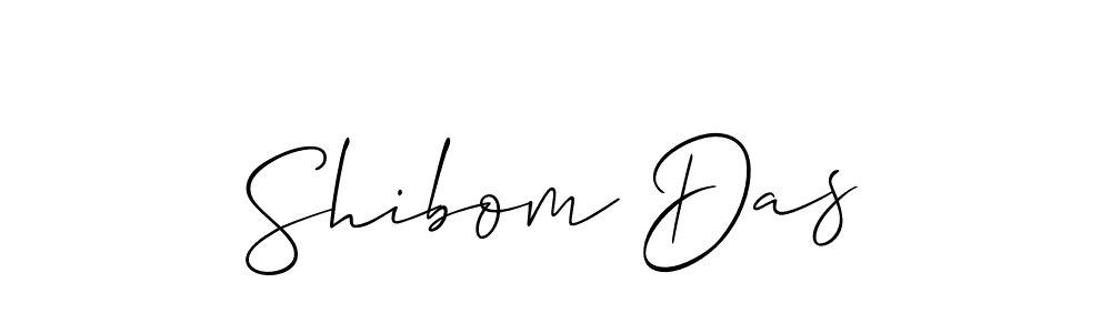 Create a beautiful signature design for name Shibom Das. With this signature (Allison_Script) fonts, you can make a handwritten signature for free. Shibom Das signature style 2 images and pictures png