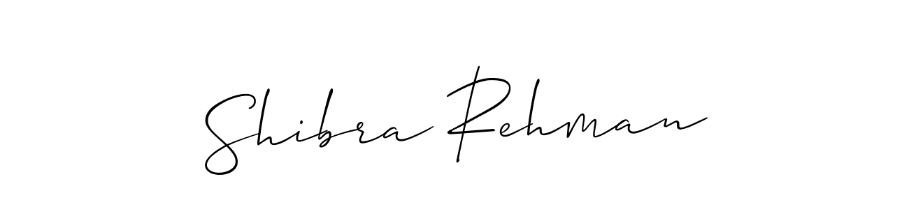 Make a beautiful signature design for name Shibra Rehman. With this signature (Allison_Script) style, you can create a handwritten signature for free. Shibra Rehman signature style 2 images and pictures png