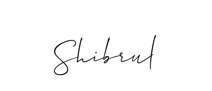 How to make Shibrul signature? Allison_Script is a professional autograph style. Create handwritten signature for Shibrul name. Shibrul signature style 2 images and pictures png