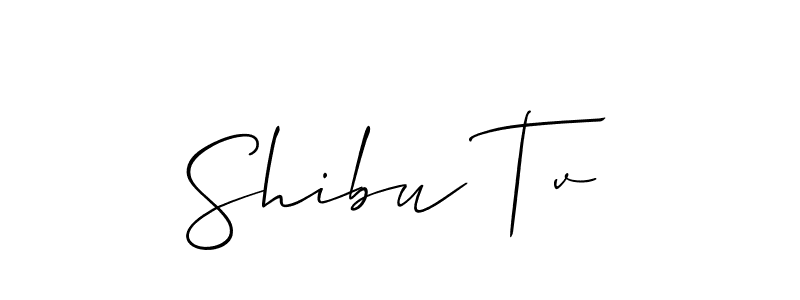 Design your own signature with our free online signature maker. With this signature software, you can create a handwritten (Allison_Script) signature for name Shibu Tv. Shibu Tv signature style 2 images and pictures png