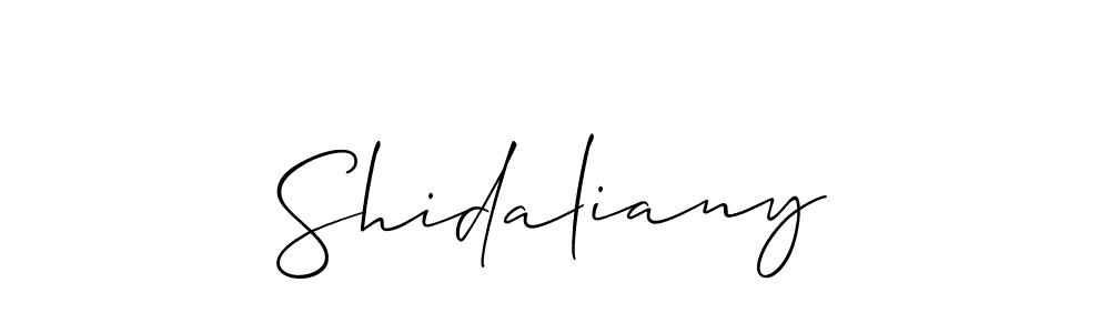 Shidaliany stylish signature style. Best Handwritten Sign (Allison_Script) for my name. Handwritten Signature Collection Ideas for my name Shidaliany. Shidaliany signature style 2 images and pictures png