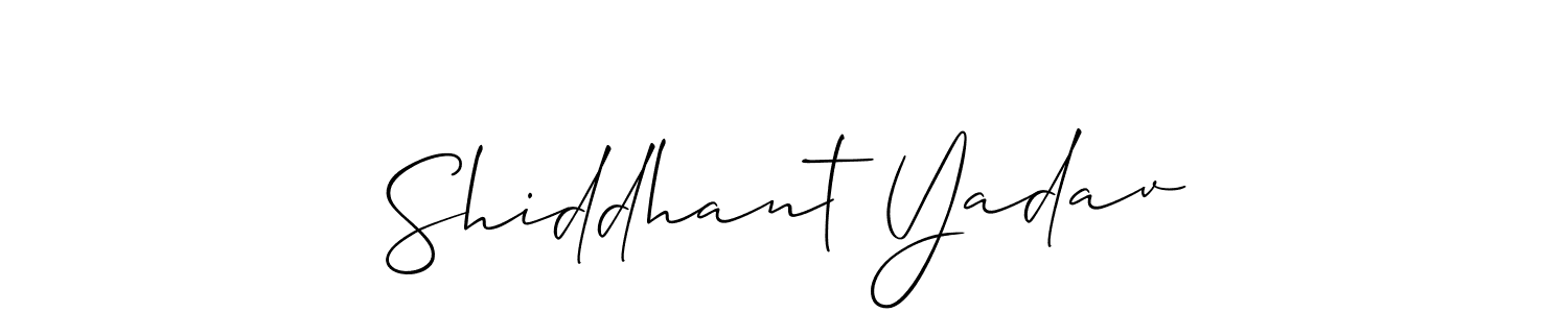 Allison_Script is a professional signature style that is perfect for those who want to add a touch of class to their signature. It is also a great choice for those who want to make their signature more unique. Get Shiddhant Yadav name to fancy signature for free. Shiddhant Yadav signature style 2 images and pictures png