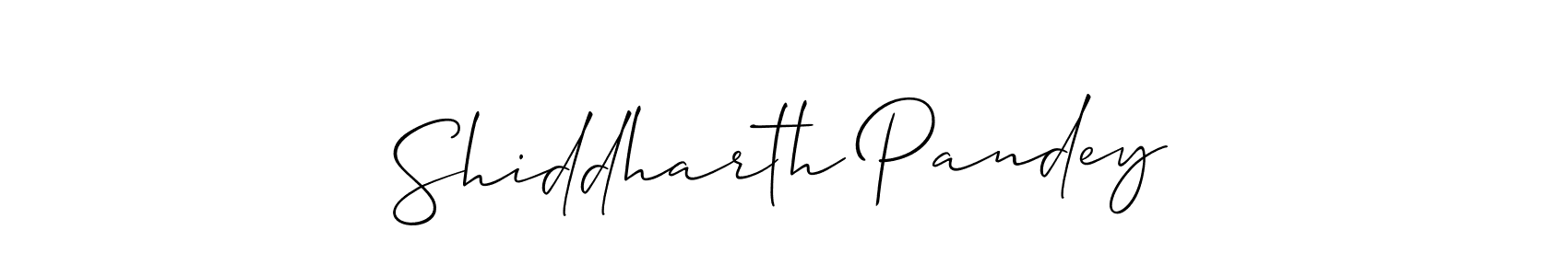 How to make Shiddharth Pandey signature? Allison_Script is a professional autograph style. Create handwritten signature for Shiddharth Pandey name. Shiddharth Pandey signature style 2 images and pictures png