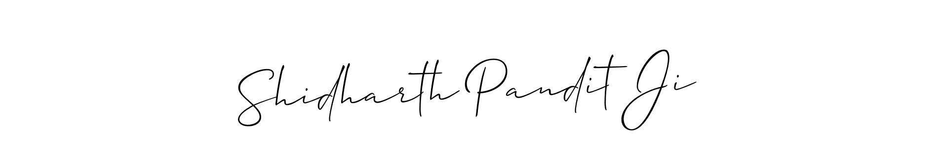Design your own signature with our free online signature maker. With this signature software, you can create a handwritten (Allison_Script) signature for name Shidharth Pandit Ji. Shidharth Pandit Ji signature style 2 images and pictures png