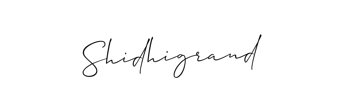 Create a beautiful signature design for name Shidhigrand. With this signature (Allison_Script) fonts, you can make a handwritten signature for free. Shidhigrand signature style 2 images and pictures png