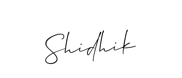 Similarly Allison_Script is the best handwritten signature design. Signature creator online .You can use it as an online autograph creator for name Shidhik. Shidhik signature style 2 images and pictures png