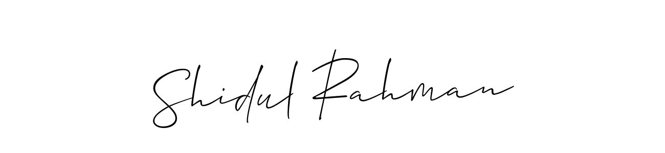 if you are searching for the best signature style for your name Shidul Rahman. so please give up your signature search. here we have designed multiple signature styles  using Allison_Script. Shidul Rahman signature style 2 images and pictures png
