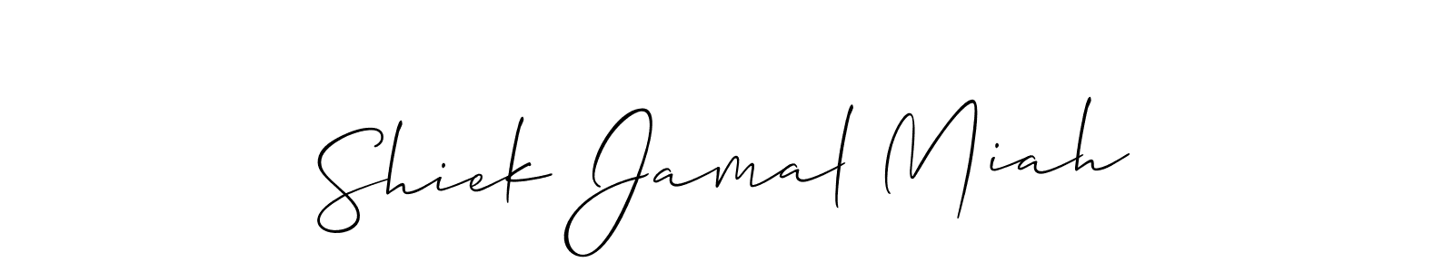 Design your own signature with our free online signature maker. With this signature software, you can create a handwritten (Allison_Script) signature for name Shiek Jamal Miah. Shiek Jamal Miah signature style 2 images and pictures png