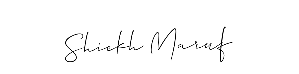 Make a beautiful signature design for name Shiekh Maruf. With this signature (Allison_Script) style, you can create a handwritten signature for free. Shiekh Maruf signature style 2 images and pictures png