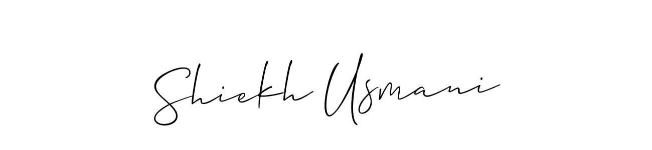 if you are searching for the best signature style for your name Shiekh Usmani. so please give up your signature search. here we have designed multiple signature styles  using Allison_Script. Shiekh Usmani signature style 2 images and pictures png