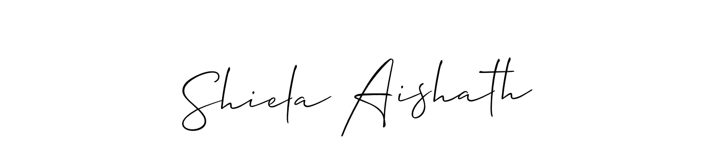 It looks lik you need a new signature style for name Shiela Aishath. Design unique handwritten (Allison_Script) signature with our free signature maker in just a few clicks. Shiela Aishath signature style 2 images and pictures png