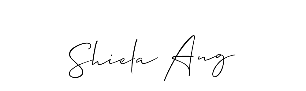 Make a beautiful signature design for name Shiela Ang. With this signature (Allison_Script) style, you can create a handwritten signature for free. Shiela Ang signature style 2 images and pictures png
