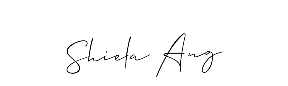 Make a beautiful signature design for name Shiela Ang. With this signature (Allison_Script) style, you can create a handwritten signature for free. Shiela Ang signature style 2 images and pictures png