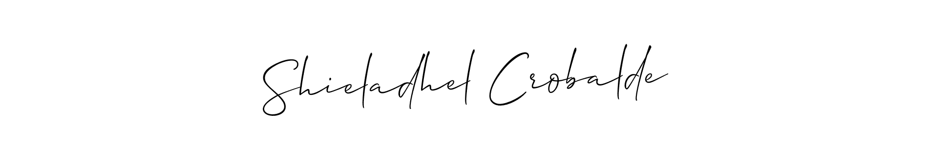 Make a short Shieladhel Crobalde signature style. Manage your documents anywhere anytime using Allison_Script. Create and add eSignatures, submit forms, share and send files easily. Shieladhel Crobalde signature style 2 images and pictures png