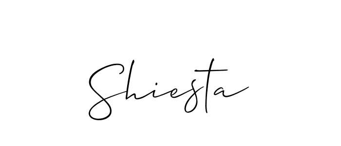 Allison_Script is a professional signature style that is perfect for those who want to add a touch of class to their signature. It is also a great choice for those who want to make their signature more unique. Get Shiesta name to fancy signature for free. Shiesta signature style 2 images and pictures png