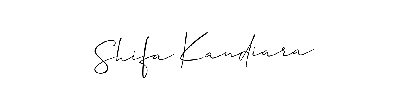 Shifa Kandiara stylish signature style. Best Handwritten Sign (Allison_Script) for my name. Handwritten Signature Collection Ideas for my name Shifa Kandiara. Shifa Kandiara signature style 2 images and pictures png