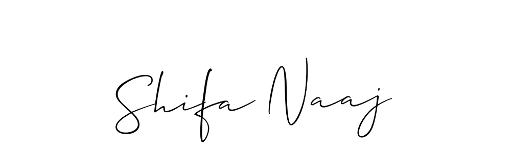 How to Draw Shifa Naaj signature style? Allison_Script is a latest design signature styles for name Shifa Naaj. Shifa Naaj signature style 2 images and pictures png