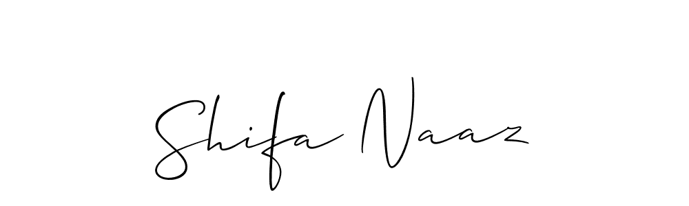 if you are searching for the best signature style for your name Shifa Naaz. so please give up your signature search. here we have designed multiple signature styles  using Allison_Script. Shifa Naaz signature style 2 images and pictures png