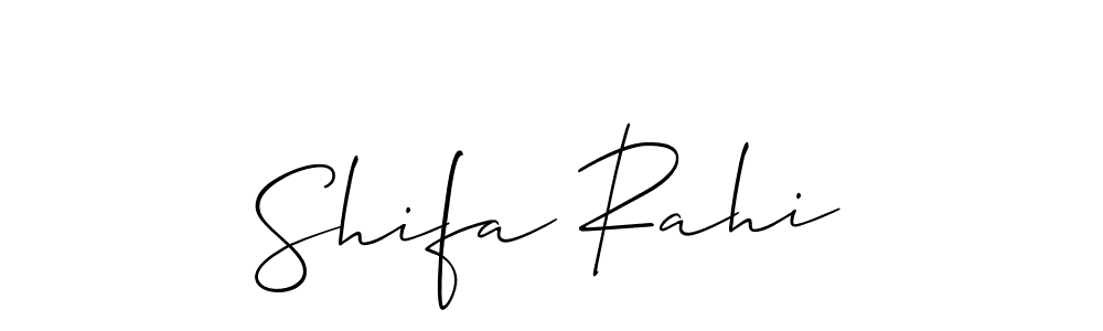 Similarly Allison_Script is the best handwritten signature design. Signature creator online .You can use it as an online autograph creator for name Shifa Rahi. Shifa Rahi signature style 2 images and pictures png