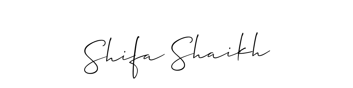 This is the best signature style for the Shifa Shaikh name. Also you like these signature font (Allison_Script). Mix name signature. Shifa Shaikh signature style 2 images and pictures png