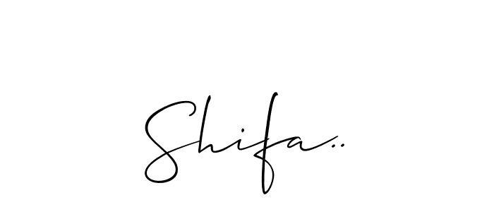 Also You can easily find your signature by using the search form. We will create Shifa.. name handwritten signature images for you free of cost using Allison_Script sign style. Shifa.. signature style 2 images and pictures png
