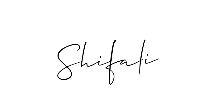 Also You can easily find your signature by using the search form. We will create Shifali name handwritten signature images for you free of cost using Allison_Script sign style. Shifali signature style 2 images and pictures png