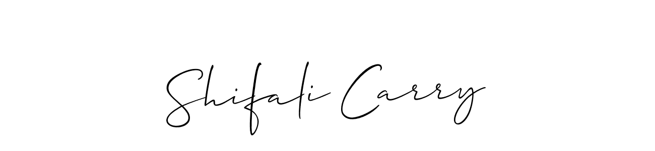 Use a signature maker to create a handwritten signature online. With this signature software, you can design (Allison_Script) your own signature for name Shifali Carry. Shifali Carry signature style 2 images and pictures png